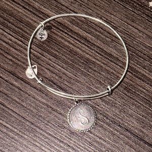 Alex & ani bracelet letter S